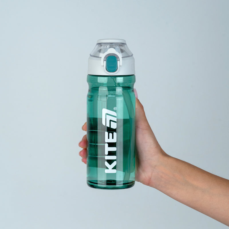 Пляшечка для води Kite K26-1315-1, 630 мл, зелено-сіра