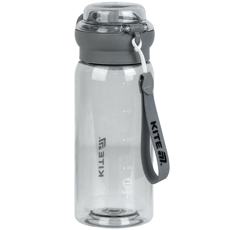 Пляшечка для води Kite K26-1316-3, 500 мл, сіра