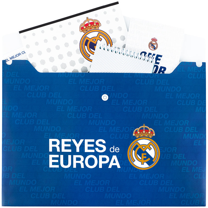 Папка на кнопці Kite FC Real Madrid  RL26-244-2, А4