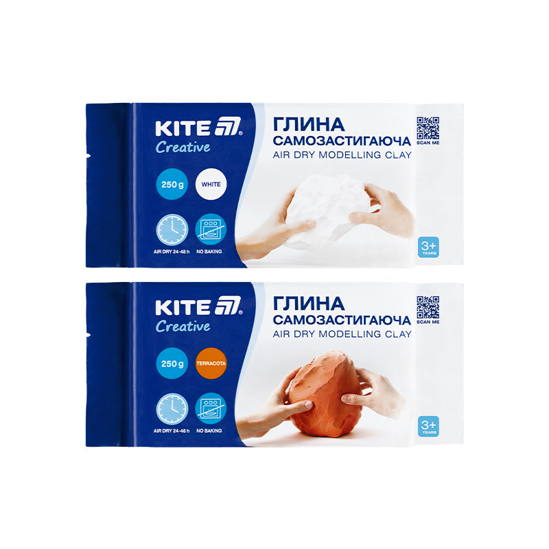 Самозастывающая глина Kite Creative, K-292-1, терракотовая, 250 г