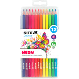 Олівці кольорові у пеналі Kite Creative Neon K-1056-5, 12 кольорів