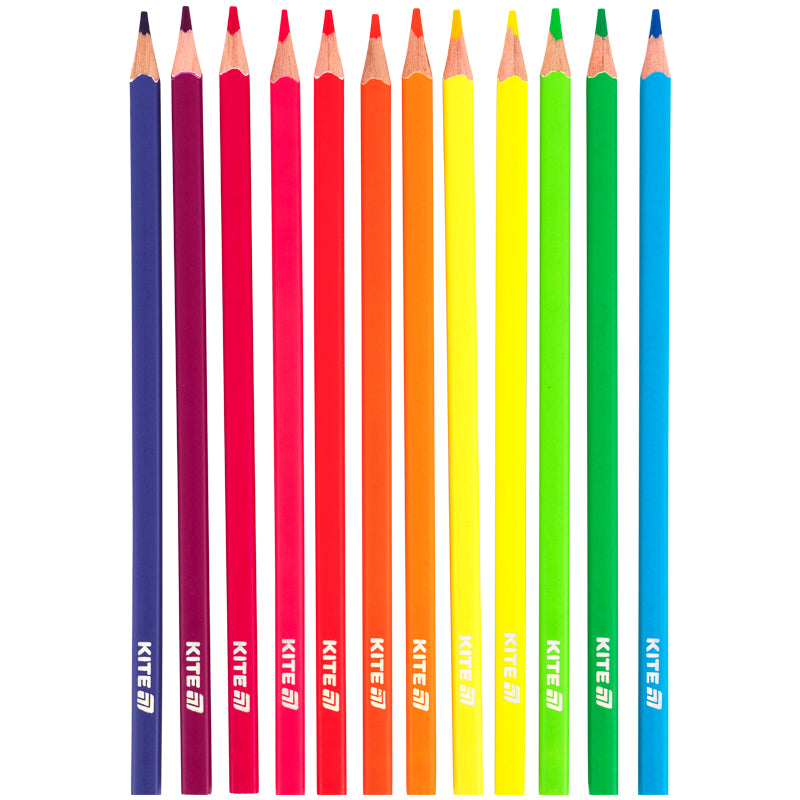 Олівці кольорові у пеналі Kite Creative Neon K-1056-5, 12 кольорів