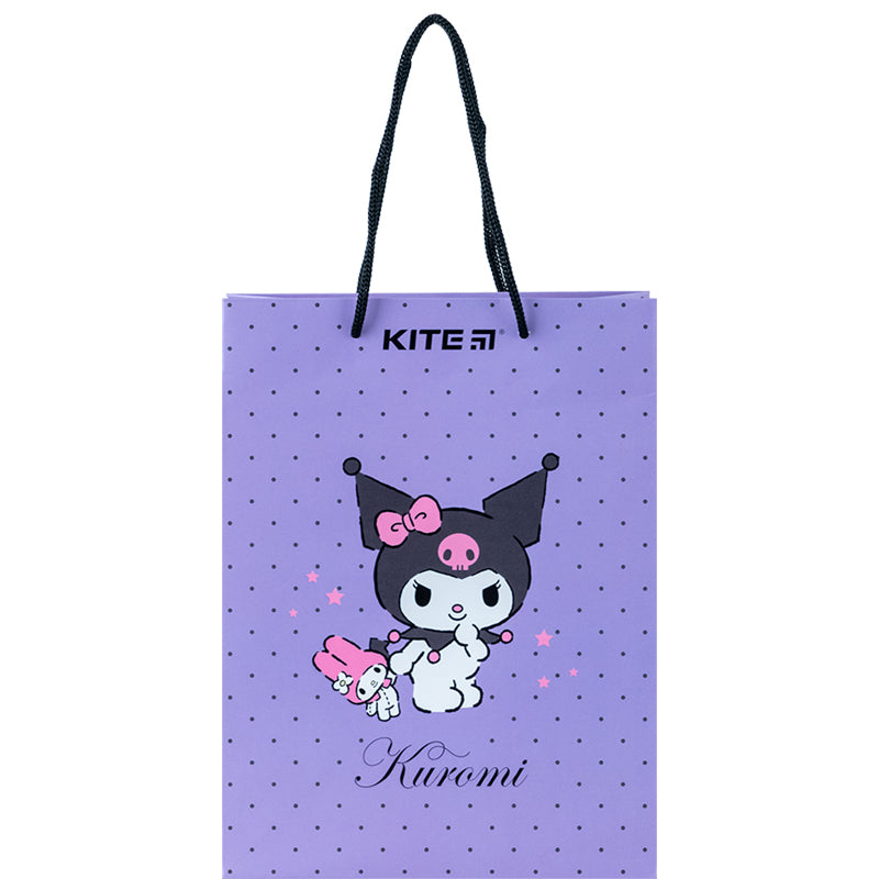 Пакет бумажный подарочный Kite Kuromi HK24-265, 18х24см