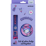 Набор бейдж на липучке и подвеска Kite Kuromi HK24-3010-1, 2 шт.