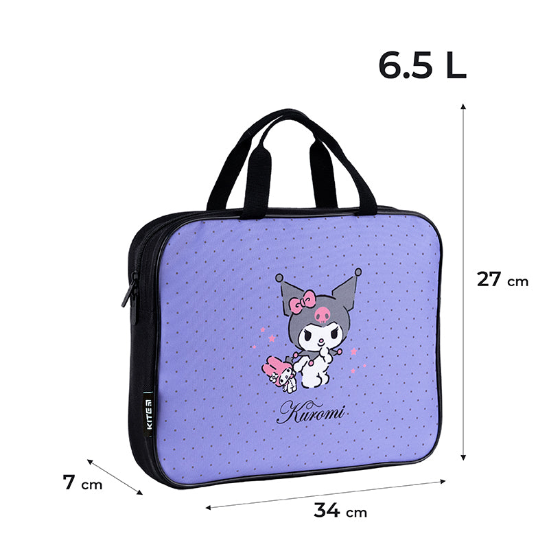 Школьная текстильная сумка Kite Kuromi HK24-589, 1 отделение, A4