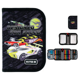 Пенал з наповненням Kite Hot Wheels HW24-622H, 1 відділення, 2 відвороти