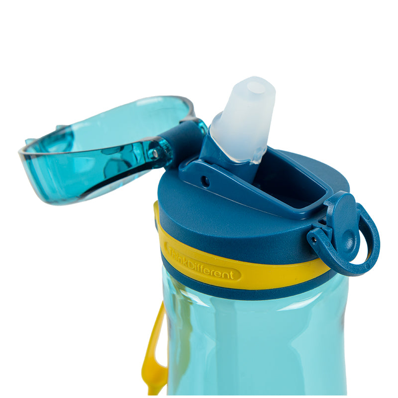 Пляшечка для води з трубочкою Kite K22-419-03, 600 мл, зелена