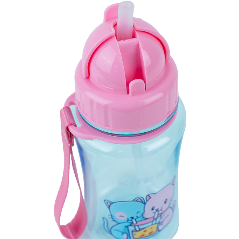 Бутылочка для воды Kite Cats K23-399-1, 350 мл, голубая