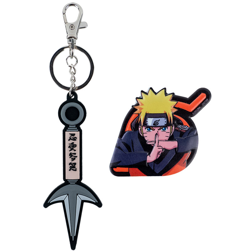 Набор бейдж на липучке и подвеска Kite Naruto NR24-3010-2, 2 шт.