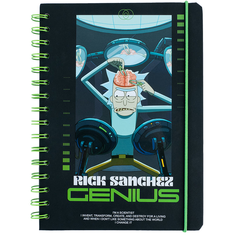 Блокнот на спирали Rick and Morty RM24-190, A5, 80 листов, клетка