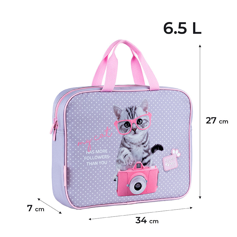 Шкільна текстильна сумка Kite Studio Pets SP24-589, 1 відділення, A4