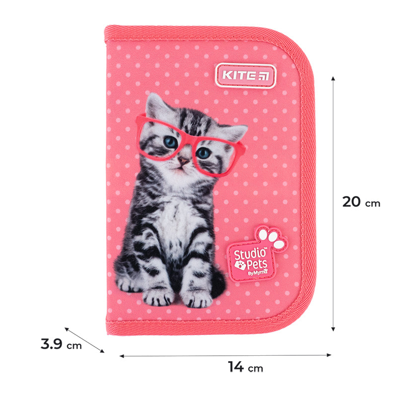 Пенал с наполнением Kite Studio Pets SP24-622H-2, 1 отделение, 2 отворота