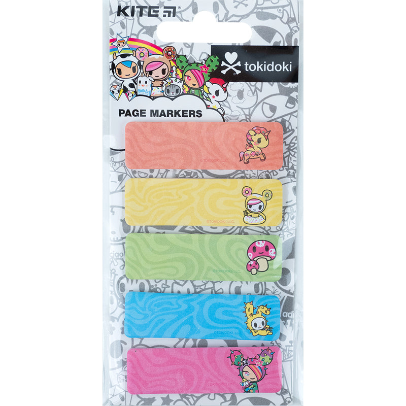 Закладка бумажная с рисунком Kite tokidoki TK23-480, 100 шт, 5х15х50 мм, прямоугольная