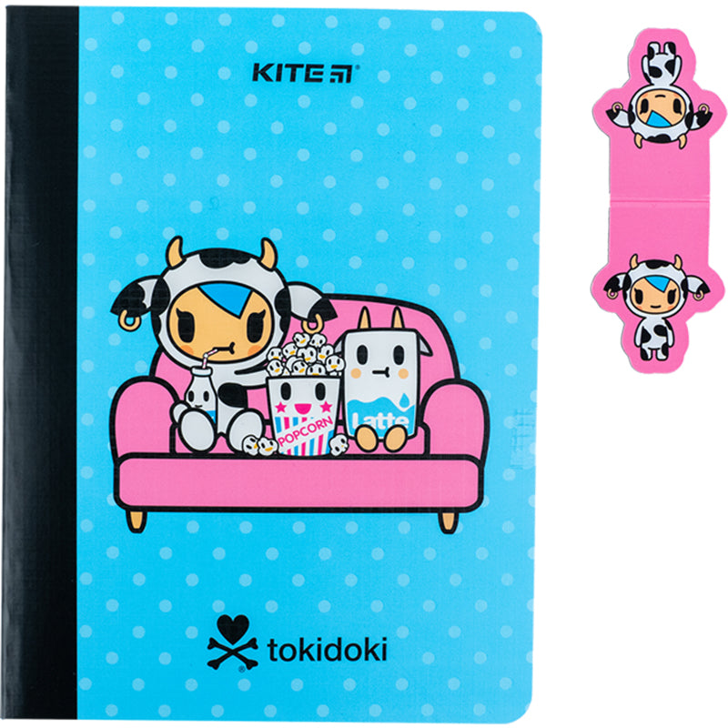 Блокнот с магнитной закладкой Kite tokidoki TK24-192, А5, 60 листов, клетка 