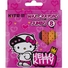 Крейда воскова Kite Jumbo Hello Kitty HK21-076, 8 кольорів