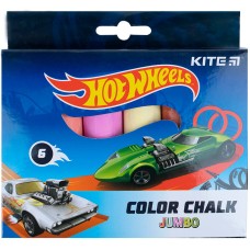 Крейда кольорова Kite Jumbo Hot Wheels HW21-073, 6 кольорів