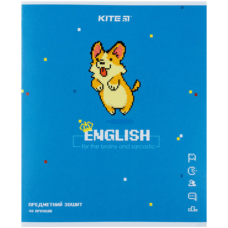 Предметная тетрадь Kite Pixel K21-240-10, 48 листов, в линию, английский язык