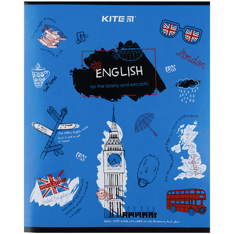 Предметная тетрадь Kite Classic K21-240-02, 48 листов, в линию, английский язык