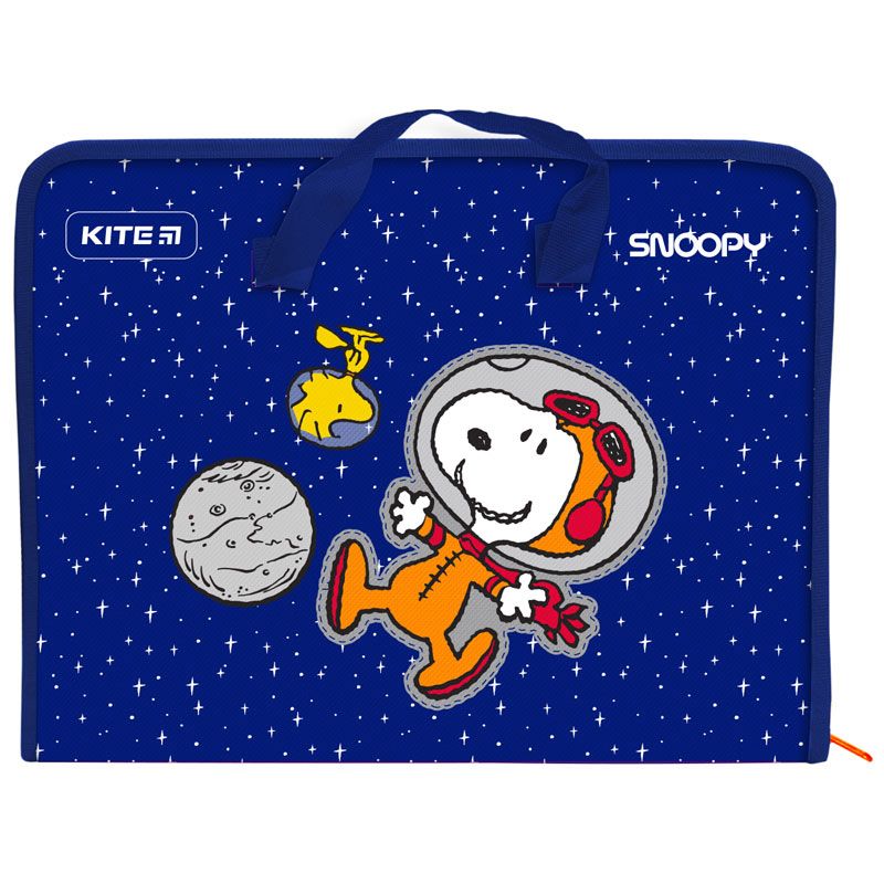 Папка-портфель на блискавці Kite Snoopy SN21-202, 1 відділення, A4