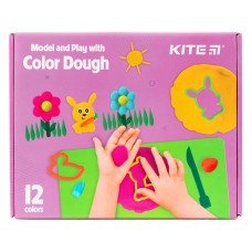 Набор лепи и развивайся Kite K21-325-01, 12 цветов + инструменты