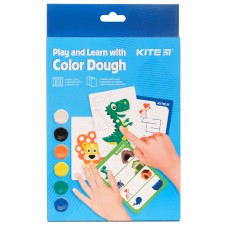 Набор лепи и развивайся Kite K21-326-02, 6 цветов + 5 карточек
