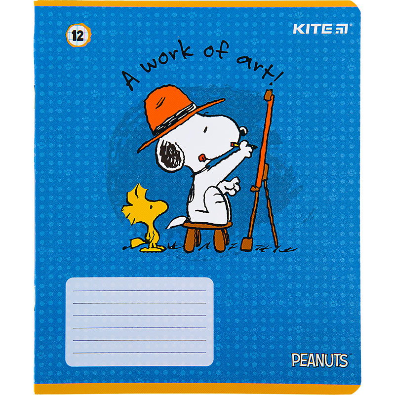 Тетрадь школьная Kite Snoopy SN22-232, 12 листов, клетка