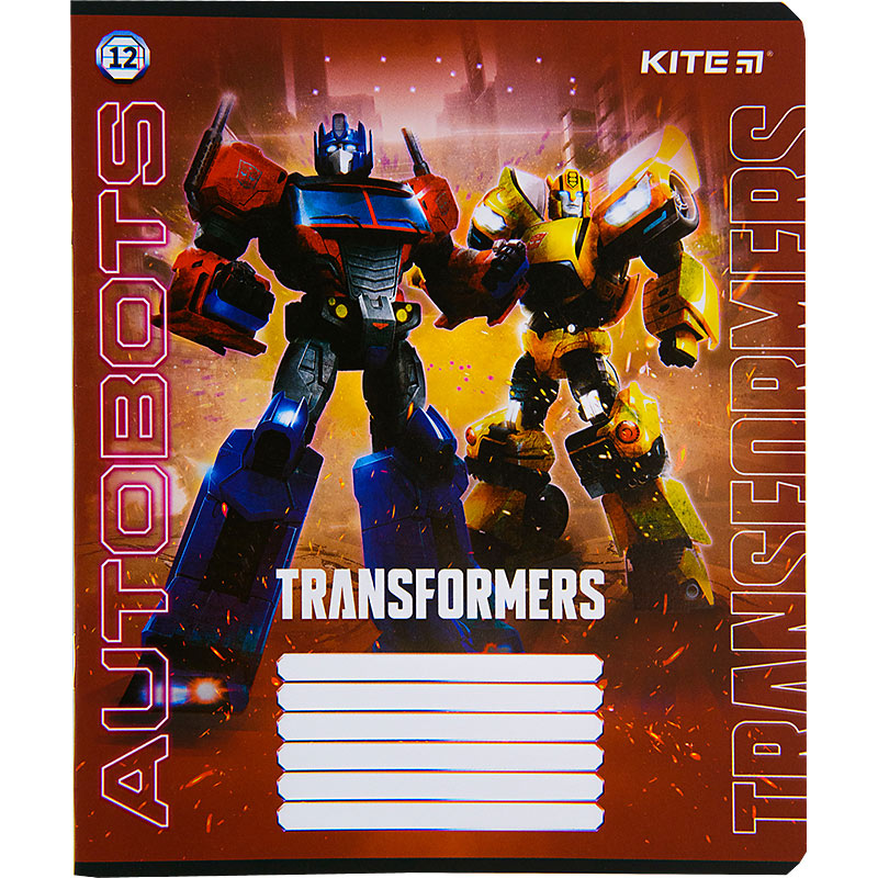 Тетрадь школьная Kite Transformers TF22-234, 12 листов, в линию