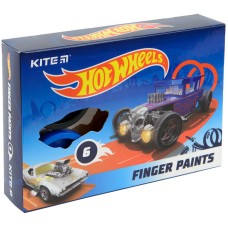 Краски пальчиковые Kite Hot Wheels 61597, 6 цветов