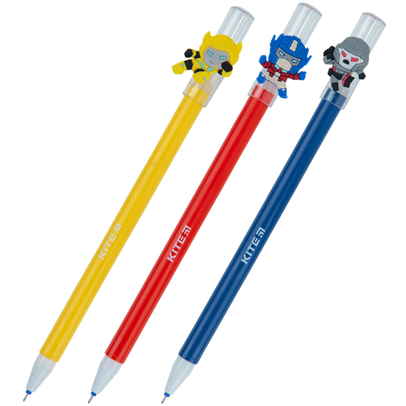 Ручка гелеваяя "пиши-стирай" Kite Transformers TF22-352, синяя