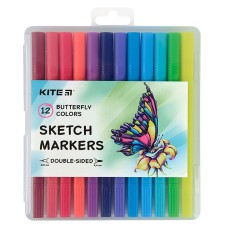 Скетч маркеры Kite Butterfly K22-044-2, 12 цветов