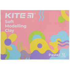 Пластилін восковий Kite Fantasy Pastel K22-1086-2P, 12 кольорів, 240 г