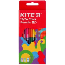 Карандаши цветные двусторонние Kite Fantasy K22-054-2, 12 штук