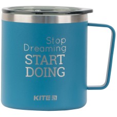 Термокружка Kite K22-379-02-2, 400 мл, синя Stop dreaming Start doing