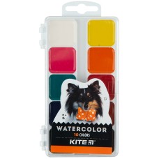 Фарби акварельні Kite Dogs K23-060, 10 кольорів