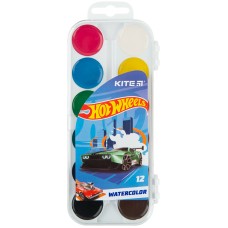 Фарби акварельні Kite Hot Wheels HW23-061, 12 кольорів