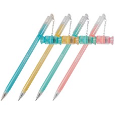 Ручка шариковая Kite K23-392-2, з печатками, синяя