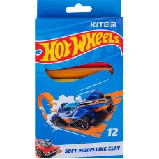 Пластилин восковой Kite Hot Wheels HW23-086, 12 цветов, 200 г