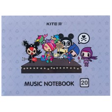Зошит для нот Kite tokidoki TK24-405, А5, 20 аркушів