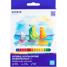 Олівці кольорові акварельні Kite Classic K-1052, 36 шт.