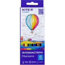Фломастери Kite Classic K-446, 6 кольорів