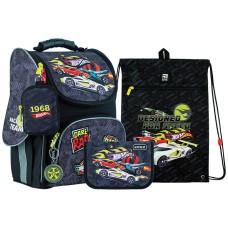 Шкільний набір Kite Hot Wheels SET_HW24-501S (рюкзак, пенал, сумка)