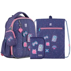 Школьный набор Kite Pixel Love SET_K24-555S-3 (рюкзак, пенал, сумка)