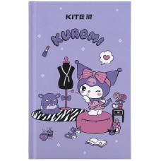 Книга записна Kite Kuromi HK24-199-2, тверда обкладинка, А6, 80 аркушів, клітинка
