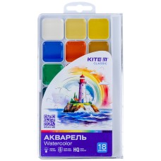 Краски акварельные Kite Classic K-066, 18 цветов