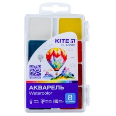 Фарби акварельні Kite Classic K-065, 8 кольорів