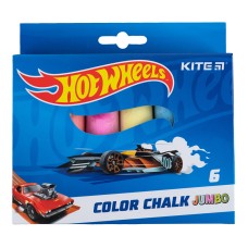 Крейда кольорова Kite Jumbo Hot Wheels HW24-073, 6 кольорів