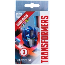 Крейда кольорова Kite Jumbo Transformers TF24-077, 3 кольори