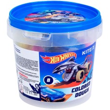 Цветное тесто для лепки Kite Hot Wheels HW21-137, 8*20г+2 формочки+стек