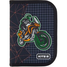 Пенал с наполнением Kite Education Motocross K21-622H-2, 1 отделение, 2 отворота