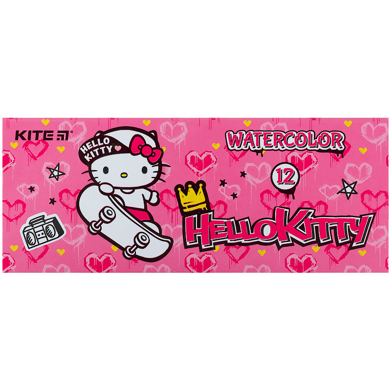 Краски акварельные Kite Hello Kitty HK21-041, 12 цветов